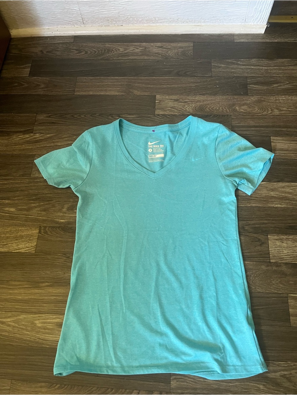 Nike Women's Short Sleeve V-Neck Tee in Teal